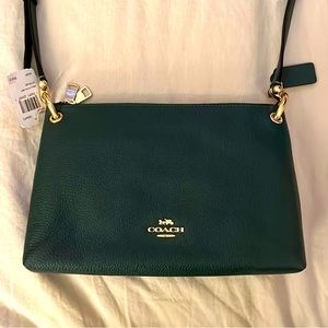 COACH MIA CROSSBODY. In EVERGREEN                   PEBBLED LEATHER. BRAND NEW